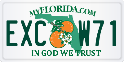 FL license plate EXCW71