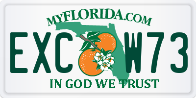 FL license plate EXCW73