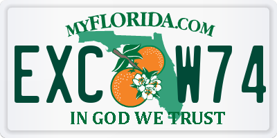 FL license plate EXCW74