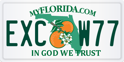 FL license plate EXCW77