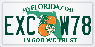 FL license plate EXCW78