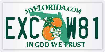 FL license plate EXCW81