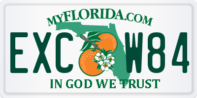FL license plate EXCW84