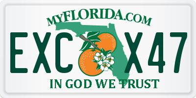 FL license plate EXCX47