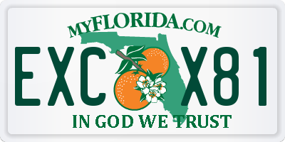 FL license plate EXCX81