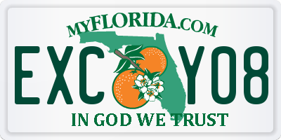 FL license plate EXCY08