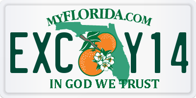 FL license plate EXCY14