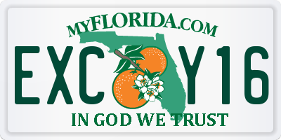 FL license plate EXCY16