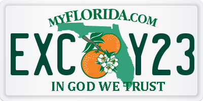 FL license plate EXCY23