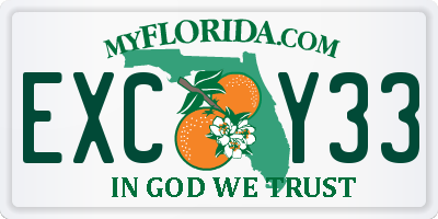 FL license plate EXCY33