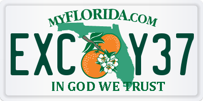 FL license plate EXCY37