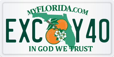 FL license plate EXCY40