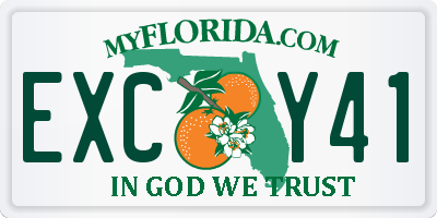 FL license plate EXCY41