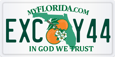 FL license plate EXCY44