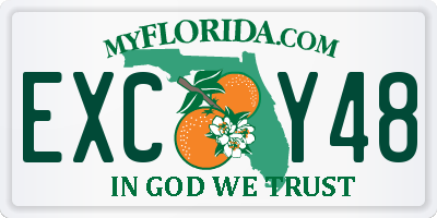 FL license plate EXCY48