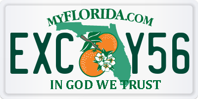 FL license plate EXCY56