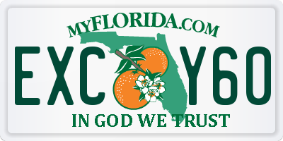 FL license plate EXCY60