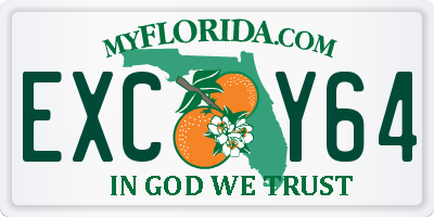 FL license plate EXCY64