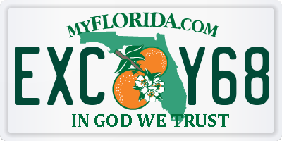 FL license plate EXCY68