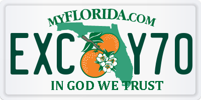 FL license plate EXCY70