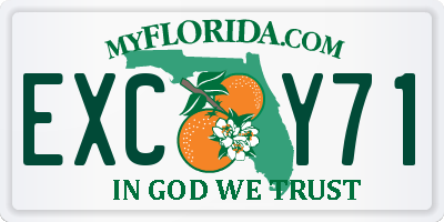 FL license plate EXCY71