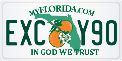 FL license plate EXCY90