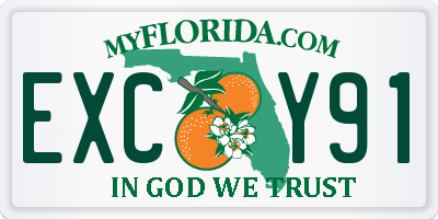 FL license plate EXCY91