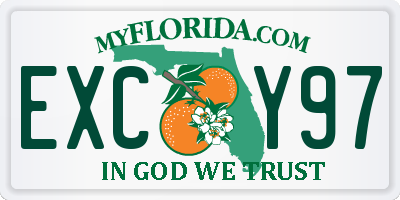 FL license plate EXCY97