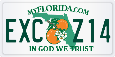 FL license plate EXCZ14