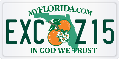 FL license plate EXCZ15