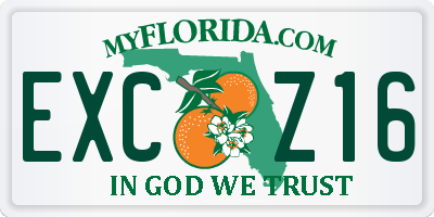 FL license plate EXCZ16