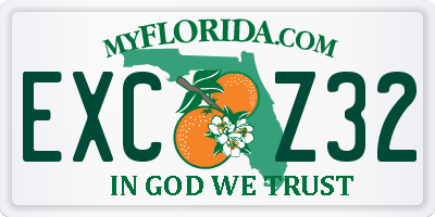 FL license plate EXCZ32