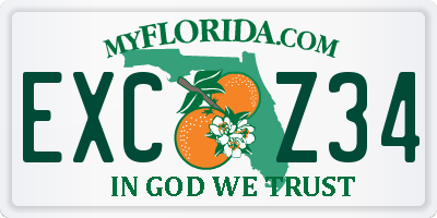 FL license plate EXCZ34