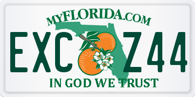 FL license plate EXCZ44