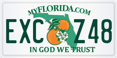 FL license plate EXCZ48