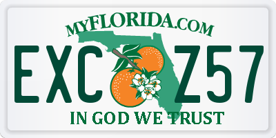 FL license plate EXCZ57