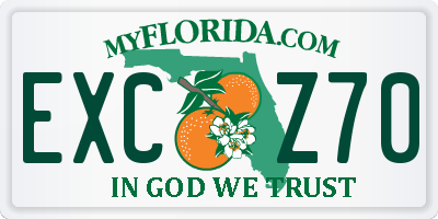 FL license plate EXCZ70