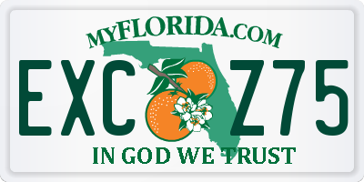 FL license plate EXCZ75