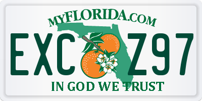 FL license plate EXCZ97