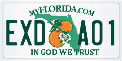 FL license plate EXDA01