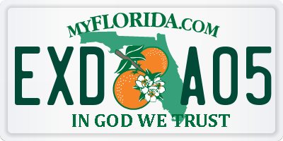 FL license plate EXDA05