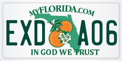 FL license plate EXDA06