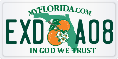 FL license plate EXDA08