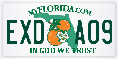 FL license plate EXDA09