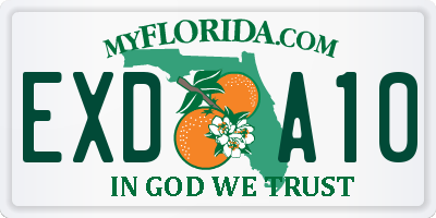 FL license plate EXDA10