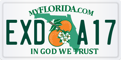 FL license plate EXDA17