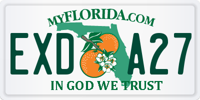 FL license plate EXDA27