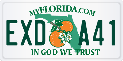 FL license plate EXDA41