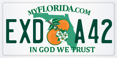 FL license plate EXDA42