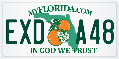 FL license plate EXDA48